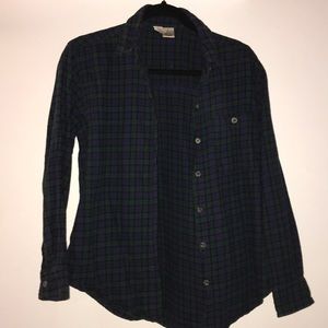 Blue and green flannel